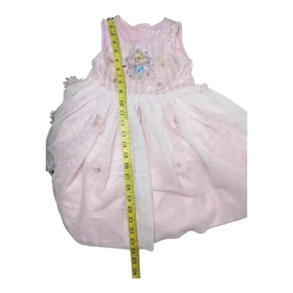 Disney Frozen Princess ELSA Girls Sequin Costume Party Dress Pink Snowflakes Sz4 - Picture 12 of 15